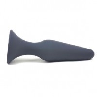 Anal Plug Silicone Black Medium